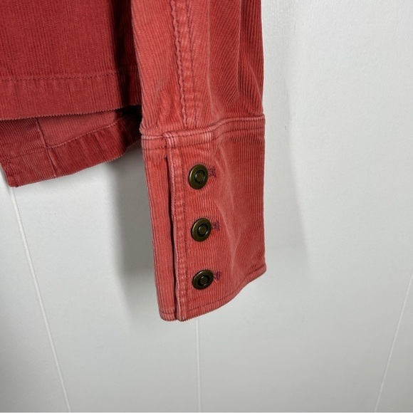 Garnet Hill Pink Corduroy Button Front Long Sleeve Blazer Medium - Picture 4 of 7